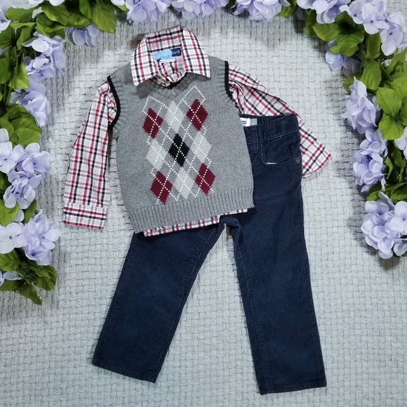 Good Lad Other - Toddler boy 2t Spring/Easter 3pc vest bundle